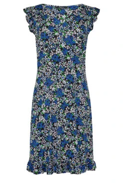 M&Co Blue Floral Print Frill Sleeve Mini Dress 12 M&Co Blue Floral Print Frill Sleeve Mini Dress -M&Co Sales Store c5627cb4 7ac7 46 550063 X scaled