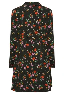 M&Co Black Floral Print Tie Waist Tunic Shirt -M&Co Sales Store c565d472 197c 4b 550033 Y scaled