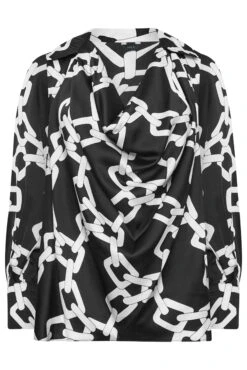 M&Co Black Chain Print Cowl Neck Satin Blouse 12 M&Co Black Chain Print Cowl Neck Satin Blouse -M&Co Sales Store c5741b3c 9956 48 550592 X scaled