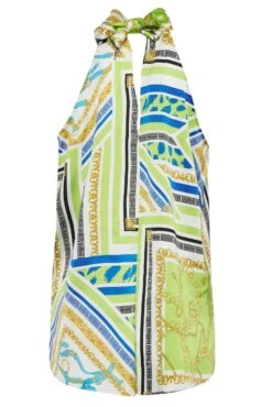 M&Co Lime Green Scarf Print Halter Neck Blouse -M&Co Sales Store c6658970 dc0b 41 550595 Y scaled