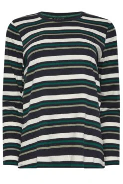 M&Co Green Teal Stripe Cotton Blend Long Sleeve Top 12 M&Co Green Teal Stripe Cotton Blend Long Sleeve Top -M&Co Sales Store c68b75f4 1bca 40 500170 X scaled