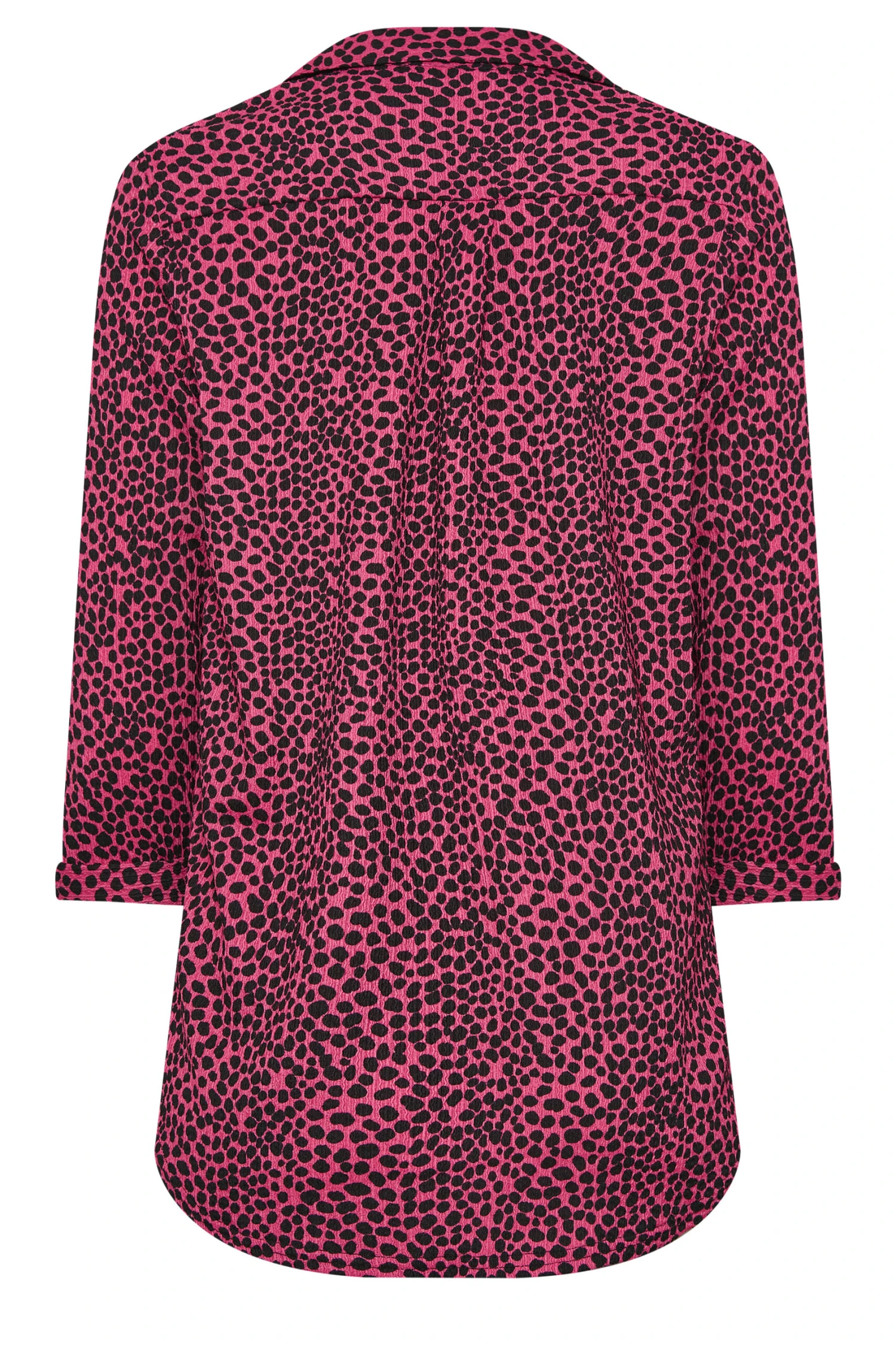 M&Co Pink Spot Print Half Placket Jersey Shirt 7 M&Co Pink Spot Print Half Placket Jersey Shirt - Image 7