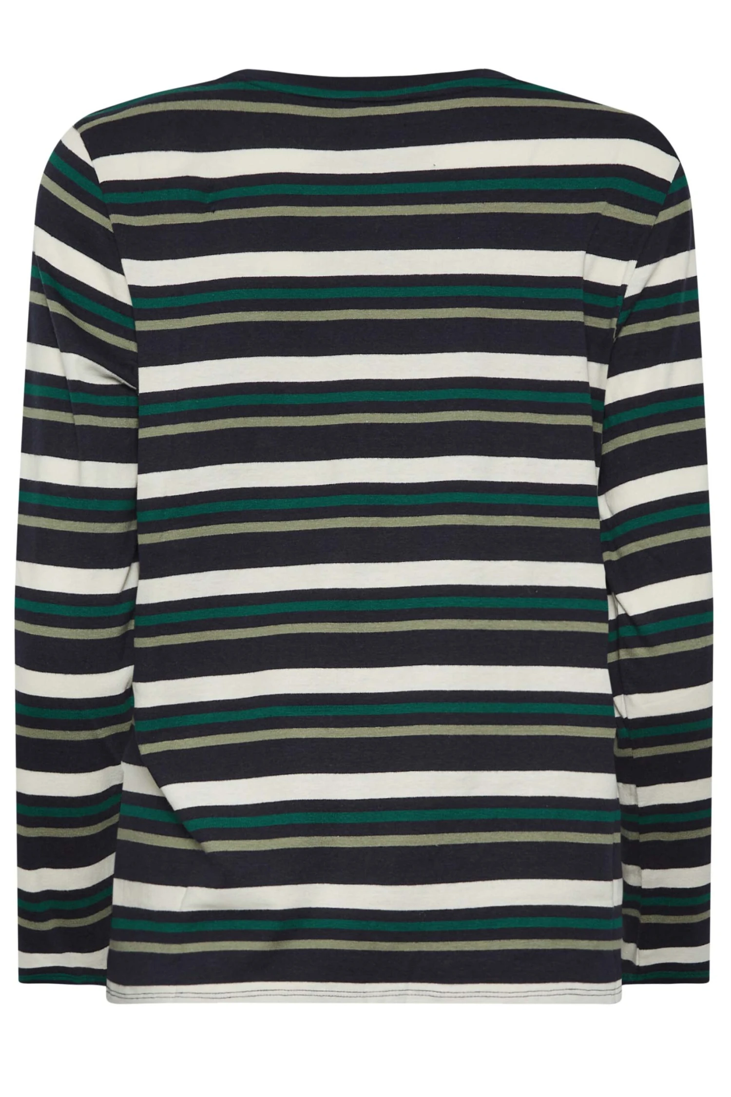 M&Co Green Teal Stripe Cotton Blend Long Sleeve Top 7 M&Co Green Teal Stripe Cotton Blend Long Sleeve Top - Image 7