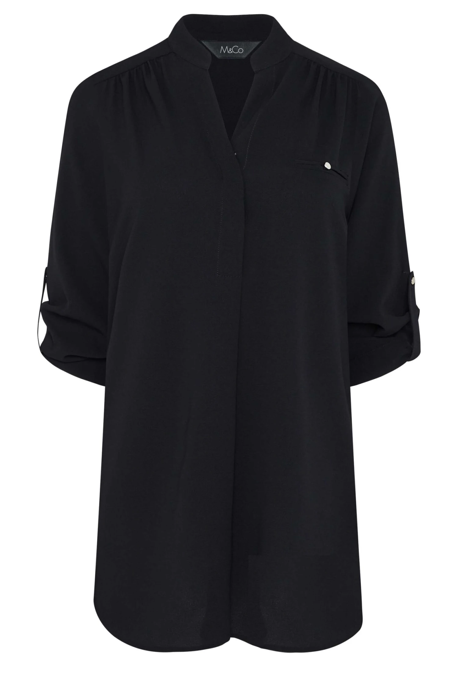 M&Co Black Tab Sleeve Blouse 6 M&Co Black Tab Sleeve Blouse - Image 6