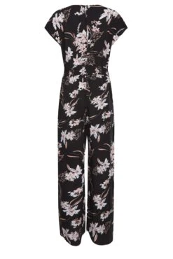 M&Co Black Floral Wrap Jumpsuit -M&Co Sales Store c9162705 9591 41 500306 Y scaled