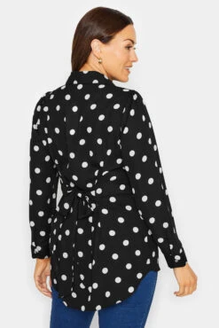 M&Co Black Polka Dot Tie Belt Shirt 10 M&Co Black Polka Dot Tie Belt Shirt -M&Co Sales Store c9622a19 01e5 49 550039 C scaled