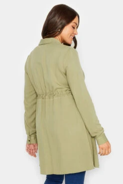 M&Co Khaki Green Tie Waist Tunic Shirt 9 M&Co Khaki Green Tie Waist Tunic Shirt -M&Co Sales Store ca3e299a f8d7 40 550031 C scaled