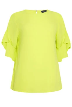 M&Co Yellow Frill Sleeve Blouse 12 M&Co Yellow Frill Sleeve Blouse -M&Co Sales Store ca8cd5a4 923d 4a 550162 X scaled