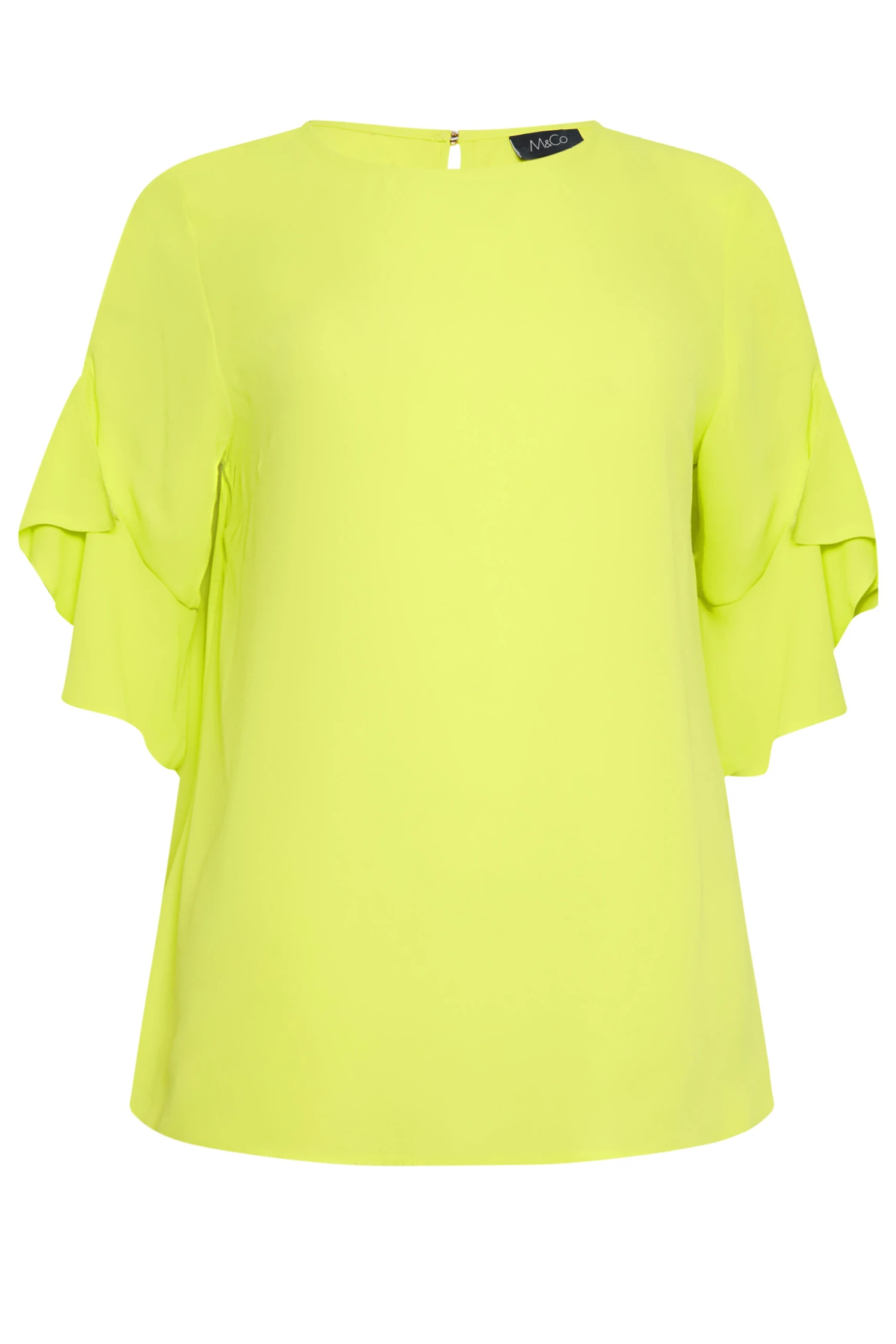 M&Co Yellow Frill Sleeve Blouse 6 M&Co Yellow Frill Sleeve Blouse - Image 6