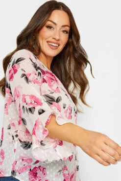 M&Co White Floral Print Dobby Frill Sleeve Blouse 10 M&Co White Floral Print Dobby Frill Sleeve Blouse -M&Co Sales Store caa62193 b673 41 550337 D scaled