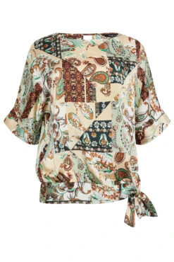 M&Co Green Paisley Print Short Sleeve Blouse -M&Co Sales Store cb4d3f96 8305 44 550586 X scaled