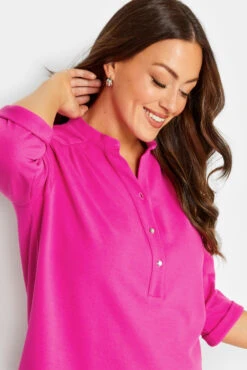 M&Co Hot Pink Half Placket Jersey Shirt 10 M&Co Hot Pink Half Placket Jersey Shirt -M&Co Sales Store cb5a30f4 6a28 4e 550373 D scaled