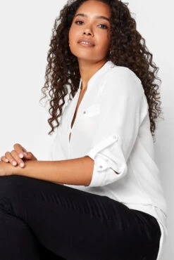 M&Co Ivory White Tab Sleeve Blouse 10 M&Co Ivory White Tab Sleeve Blouse -M&Co Sales Store cb692df5 8923 4d 550097 D scaled