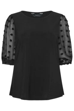 M&Co Black Dobby Sleeve Blouse 12 M&Co Black Dobby Sleeve Blouse -M&Co Sales Store cbe1d90a 8d75 47 550092 X scaled