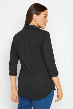 M&Co Black V-Neck Half Placket Shirt -M&Co Sales Store cbf65f4f 8f65 4b 550523 C scaled