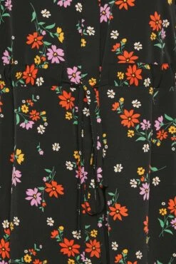 M&Co Black Floral Print Tie Waist Tunic Shirt -M&Co Sales Store cc0652b7 f11c 4e 550033 Z scaled