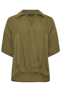 M&Co Olive Green V-Neck Wrap Blouse 12 M&Co Olive Green V-Neck Wrap Blouse -M&Co Sales Store ccdec587 56fa 40 550117 X scaled