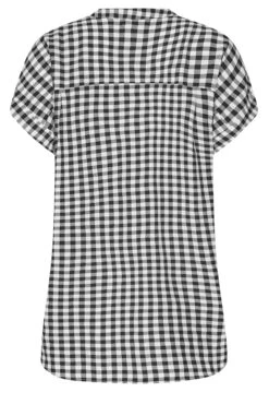 M&Co Black Gingham Grown On Sleeve Top -M&Co Sales Store cd063897 56eb 42 550331 Y scaled