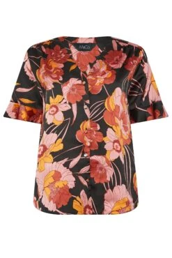 M&Co Black Floral Print Frill Sleeve Blouse 12 M&Co Black Floral Print Frill Sleeve Blouse -M&Co Sales Store cd1b2097 ed24 4f 550325 X scaled