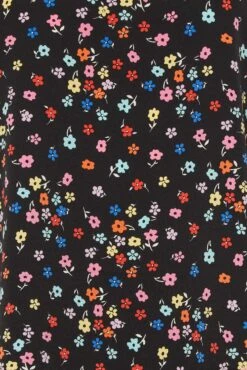 M&Co Black Floral Print Frill Hem Top -M&Co Sales Store cd8f86fe 0ef8 47 550222 Z scaled
