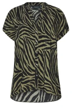 M&Co Khaki Green Zebra Print Shirt -M&Co Sales Store ce2a6a5b e642 41 550225 X scaled