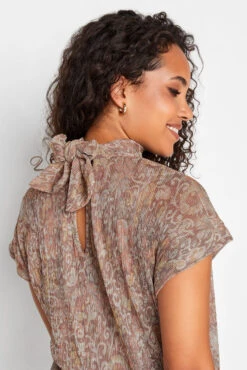 M&Co Brown Paisley Print Glitter Blouse 10 M&Co Brown Paisley Print Glitter Blouse -M&Co Sales Store ce3f71b6 0ff7 49 550123 D scaled