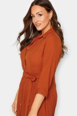 M&Co Orange Tie Waist Button Through Shirt Dress -M&Co Sales Store cf5e3cc0 bb74 40 550383 D scaled