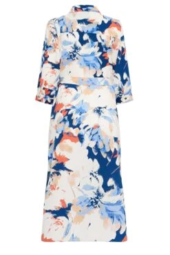 M&Co White & Blue Floral Print Button Through Shirt Dress -M&Co Sales Store d02a5134 7768 49 550573 Y scaled