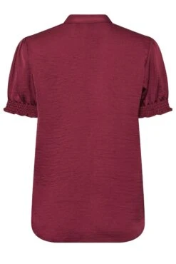 M&Co Burgundy Red Frill Satin Blouse 13 M&Co Burgundy Red Frill Satin Blouse -M&Co Sales Store d14f0e4b 79b7 4e 550175 Y scaled