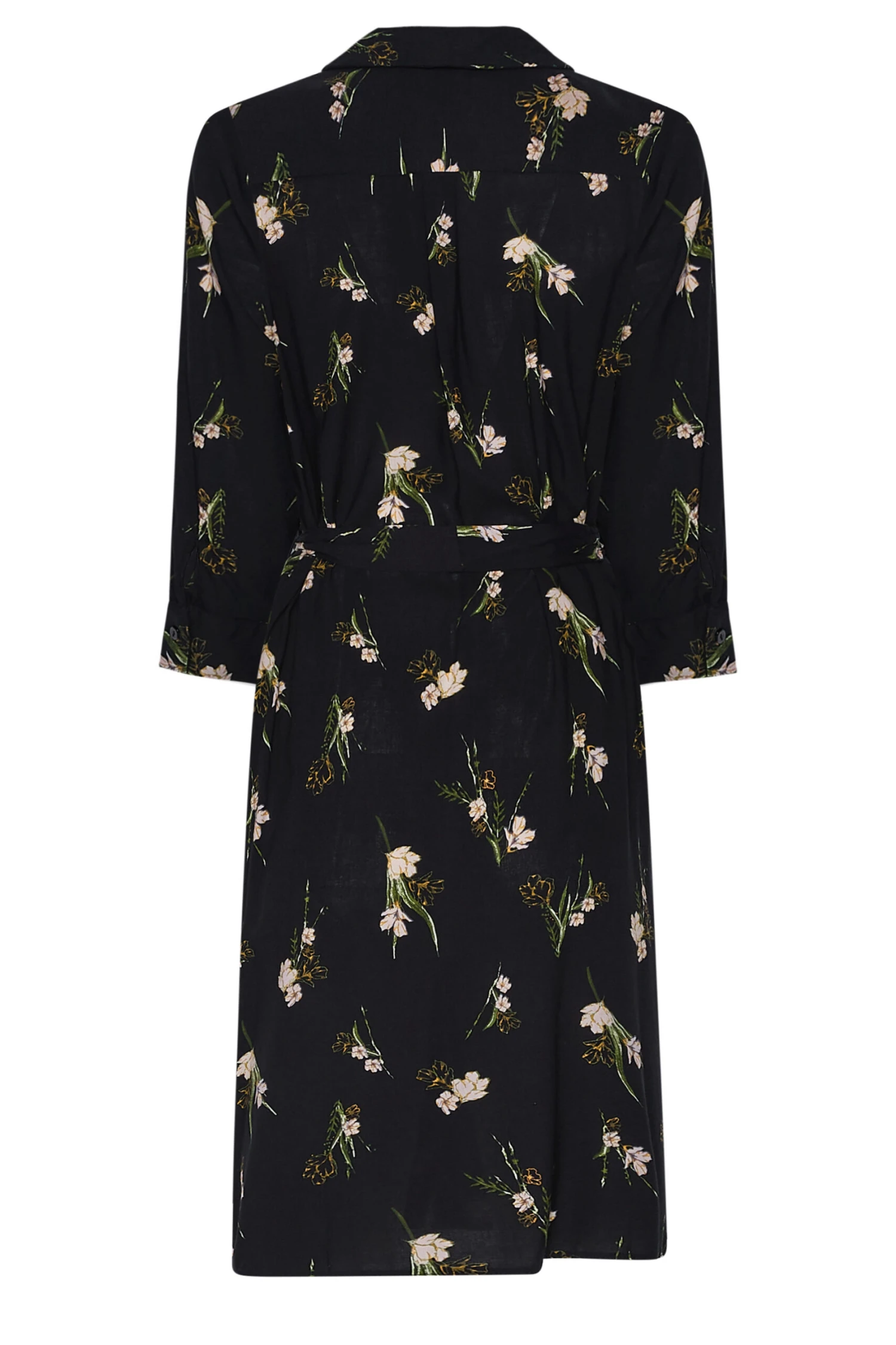 M&Co Black Floral Tie Tunic Shirt 7 M&Co Black Floral Tie Tunic Shirt - Image 7