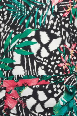 M&Co Green Tropical Print Ruched Mini Dress -M&Co Sales Store d290318c 0cc4 4f 550114 Z scaled