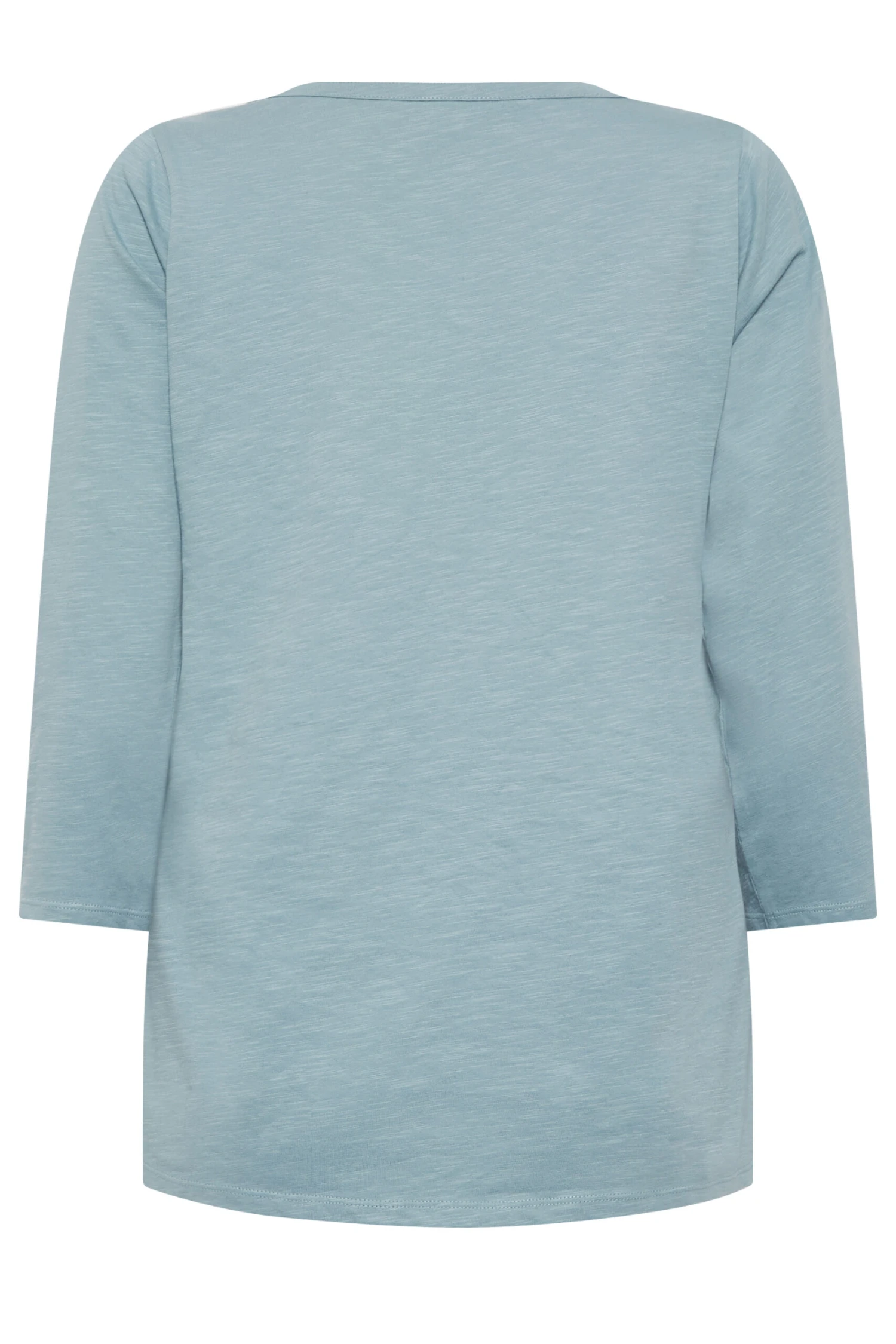 M&Co Pale Blue Cotton Henley Top 7 M&Co Pale Blue Cotton Henley Top - Image 7