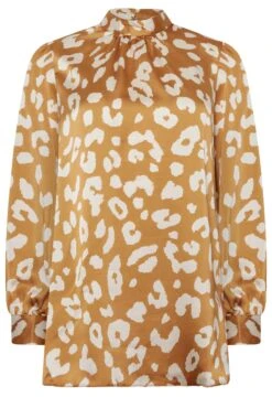 M&Co Orange Leopard Print High Neck Satin Blouse 12 M&Co Orange Leopard Print High Neck Satin Blouse -M&Co Sales Store d3d4e083 428d 43 550079 X scaled