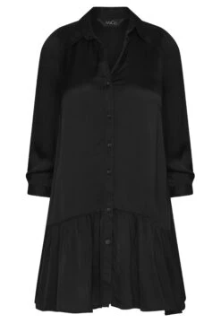 M&Co Black Satin Frill Hem Shirt -M&Co Sales Store d40ca417 7810 46 550439 X scaled
