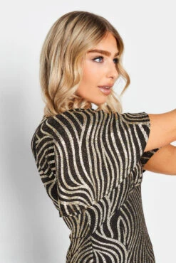 M&Co Black Swirl Print Angel Sleeve Split Hem Midi Dress -M&Co Sales Store d59a5ebf ba60 4c 550548 D scaled