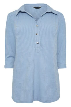 M&Co Blue Ribbed V-Neck Shirt 12 M&Co Blue Ribbed V-Neck Shirt -M&Co Sales Store d5fe2932 b1c8 4c 550522 X scaled