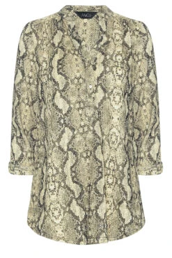 M&Co Brown Snake Print Half Placket Shirt 12 M&Co Brown Snake Print Half Placket Shirt -M&Co Sales Store d60e71ff 2339 40 550139 X scaled