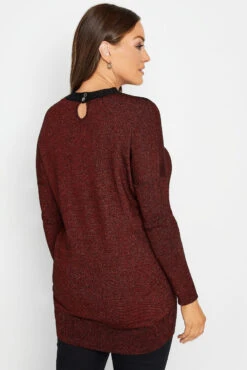 M&Co Red Glitter Cut Out Tunic Jumper 9 M&Co Red Glitter Cut Out Tunic Jumper -M&Co Sales Store d738388b f9c4 4e 550065 C scaled