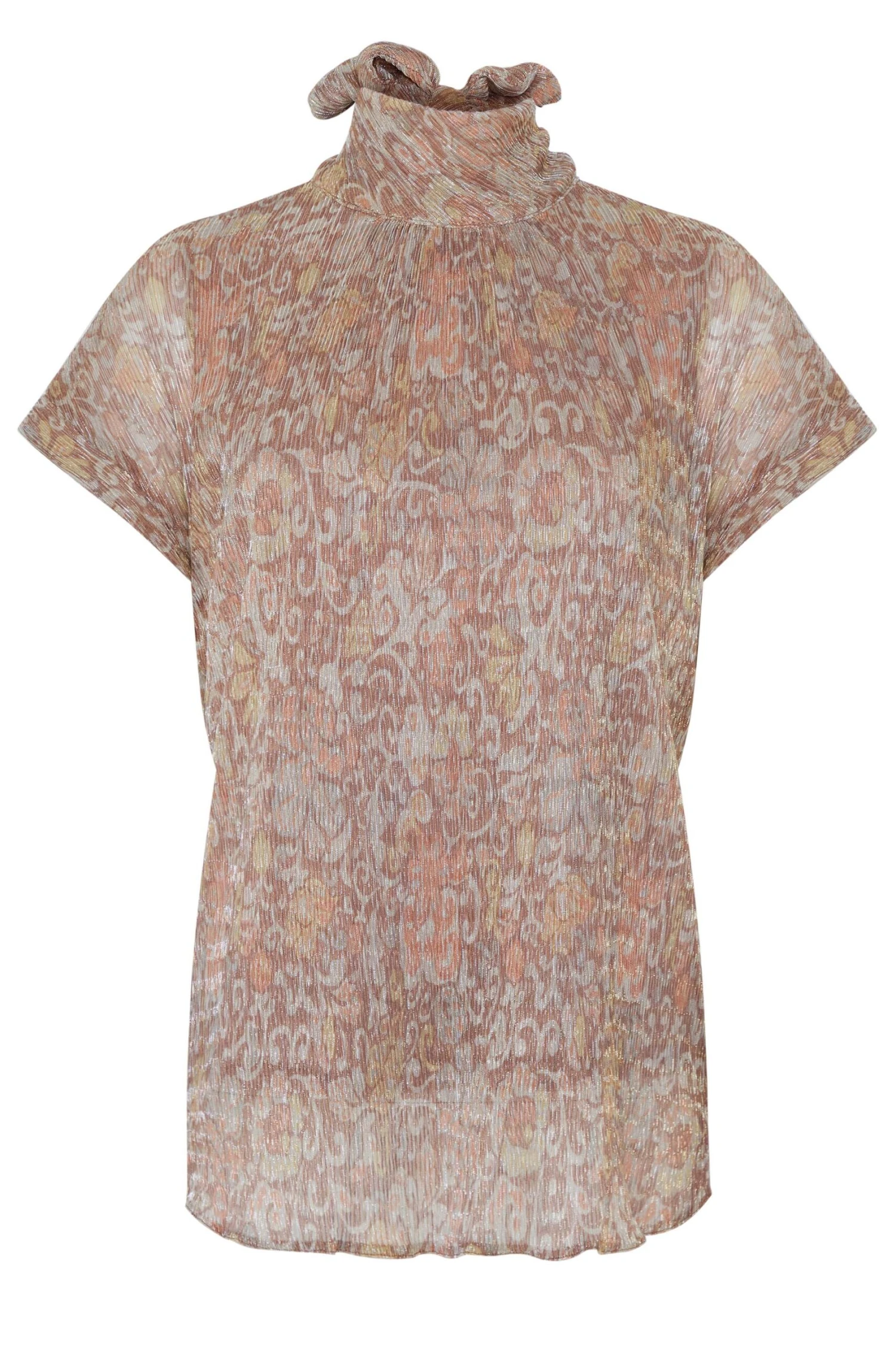 M&Co Brown Paisley Print Glitter Blouse 6 M&Co Brown Paisley Print Glitter Blouse - Image 6