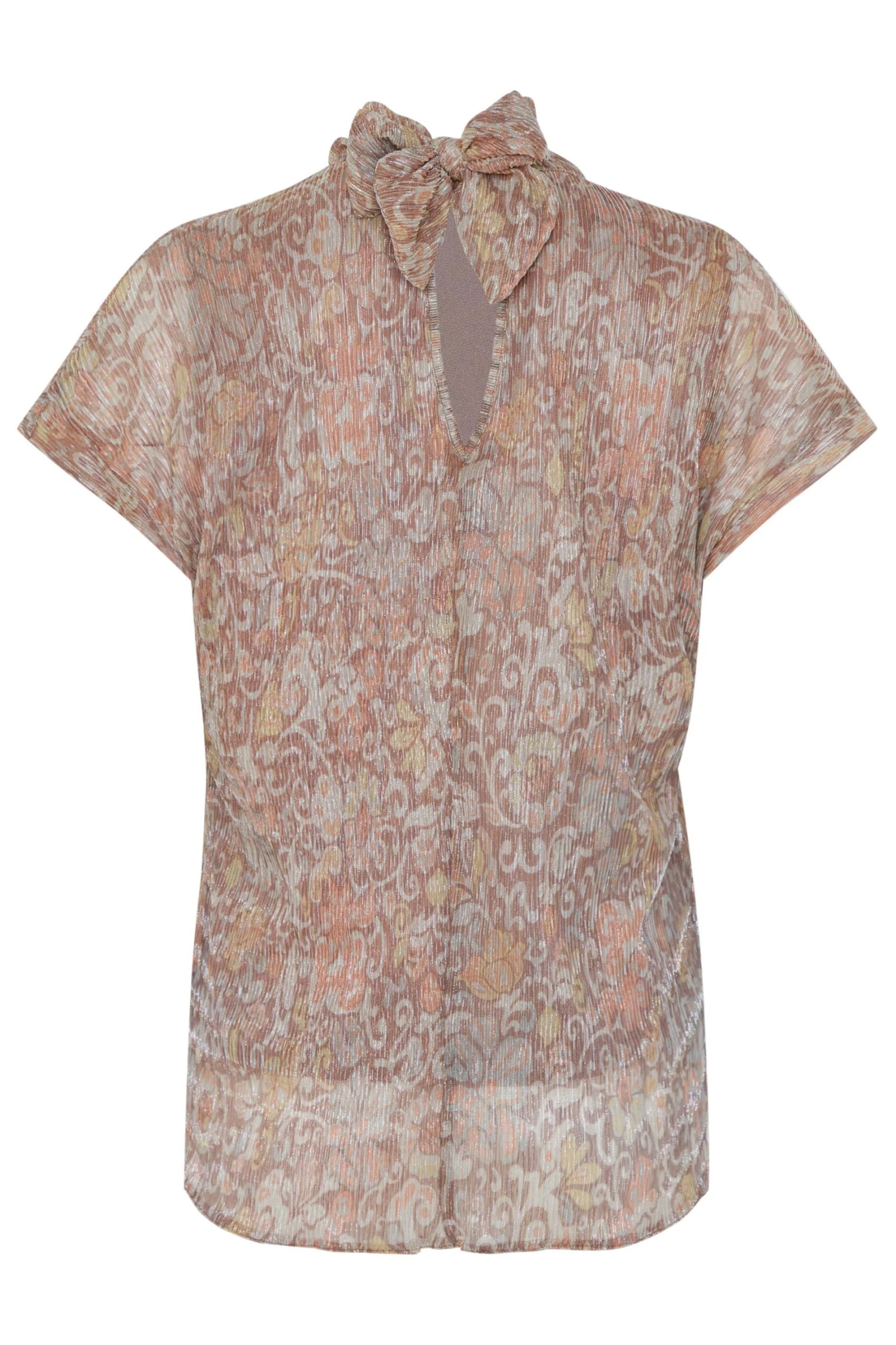 M&Co Brown Paisley Print Glitter Blouse 7 M&Co Brown Paisley Print Glitter Blouse - Image 7