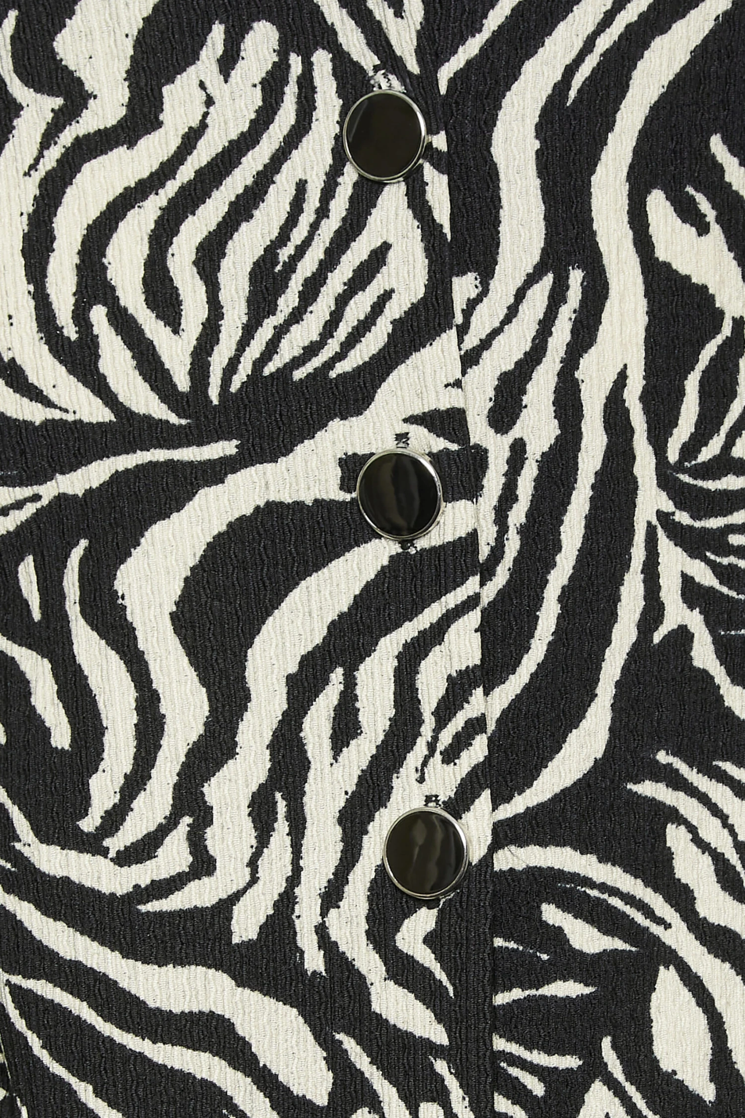 M&Co Black Zebra Print Button Through Midaxi Dress 5 M&Co Black Zebra Print Button Through Midaxi Dress - Image 5