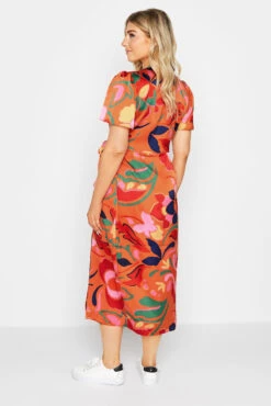 M&Co Orange Floral Print Wrap Dress -M&Co Sales Store d8ac9311 a7f5 4e 550481 C scaled