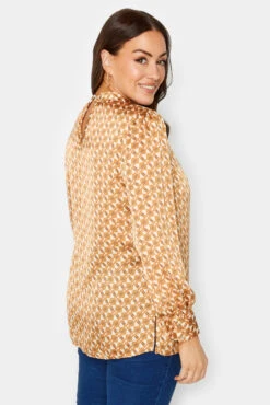 M&Co Orange Geometric Print High Neck Satin Blouse 9 M&Co Orange Geometric Print High Neck Satin Blouse -M&Co Sales Store d8bb2bb8 666a 42 550075 C scaled