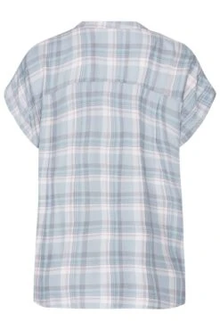 M&Co Blue Check Grown On Sleeve Shirt -M&Co Sales Store dabfe352 2edc 43 550202 Y scaled