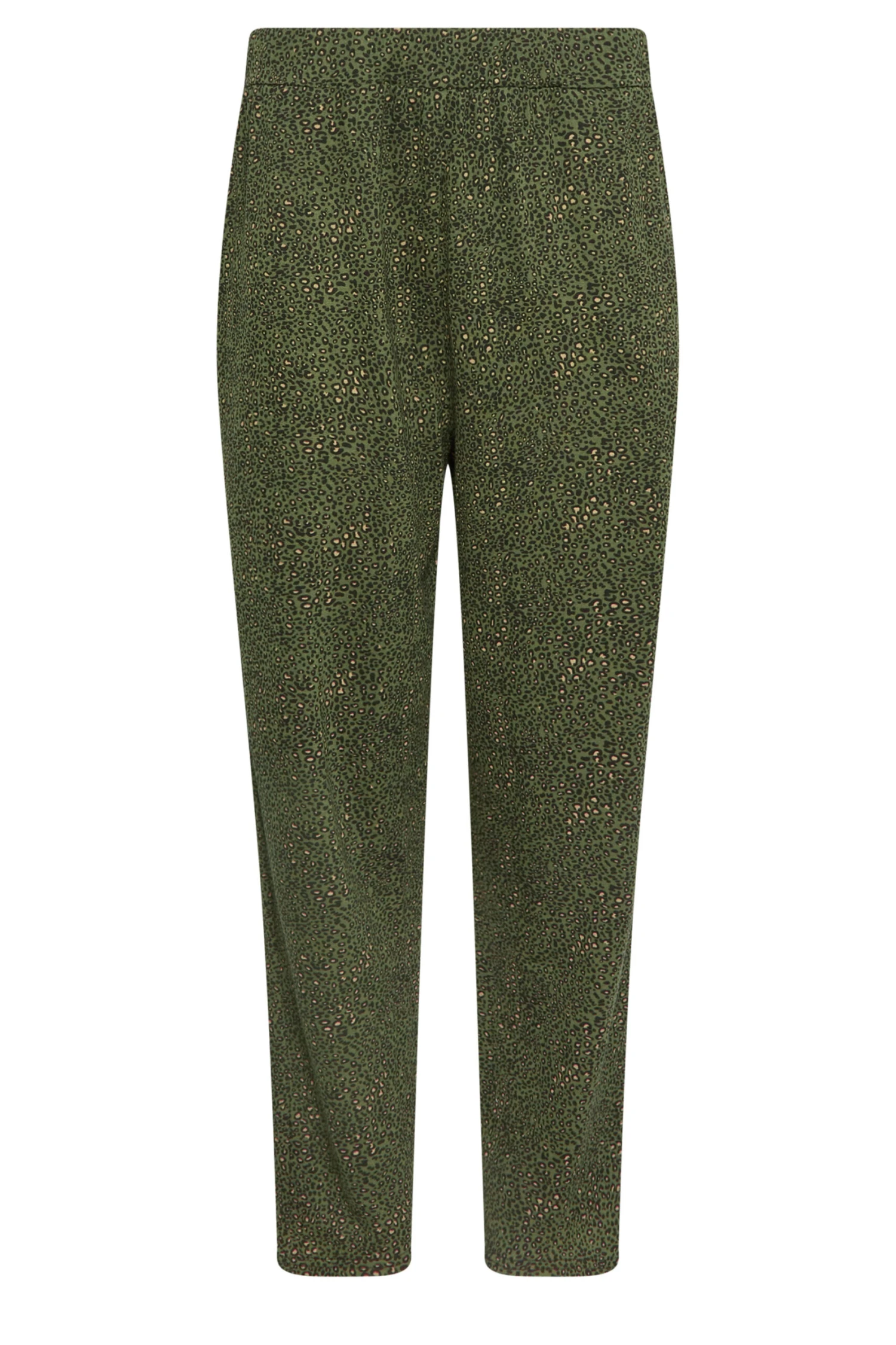 M&Co Khaki Green Animal Print Harem Trousers 5 M&Co Khaki Green Animal Print Harem Trousers - Image 5