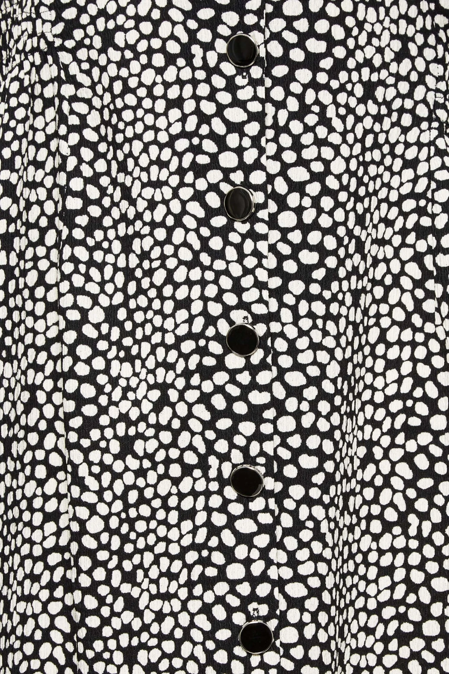 M&Co Black Spot Print Button Through Midaxi Dress 5 M&Co Black Spot Print Button Through Midaxi Dress - Image 5