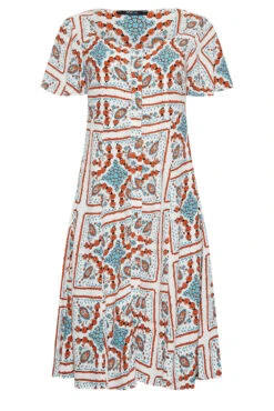 M&Co White Tile Print Button Through Midi Dress -M&Co Sales Store db7c2b60 4cde 4a 550420 X scaled