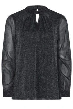 M&Co Black Shimmer Keyhole Blouse -M&Co Sales Store dbb8e75e 6690 4c 550271 X scaled
