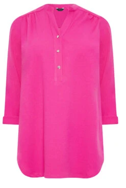 M&Co Hot Pink Half Placket Jersey Shirt 12 M&Co Hot Pink Half Placket Jersey Shirt -M&Co Sales Store dc9707a8 1367 4e 550373 X scaled