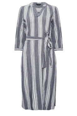 M&Co Navy Blue Stripe Print Tie Waist Tunic Dress 12 M&Co Navy Blue Stripe Print Tie Waist Tunic Dress -M&Co Sales Store dd074c03 4ed0 47 550434 X scaled